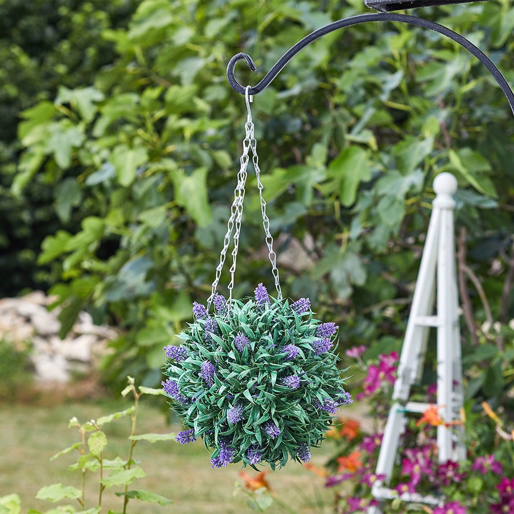 Artificial Hanging Topiary Lavender Ball