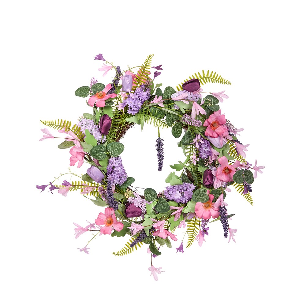 Artificial Wreath Lovely Lilac Whirl 45cm