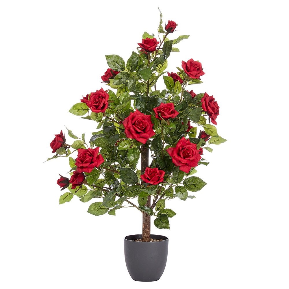 Regent's Roses Ruby Red Artificial Plant 80cm