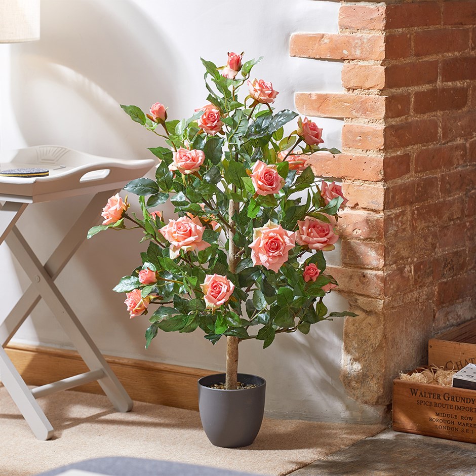 Regent's Roses Perfect Pink Artificial Plant 80cm