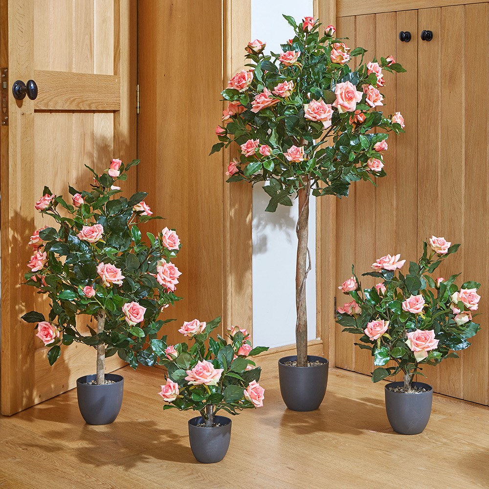 Regent's Roses Perfect Pink Artificial Plant 80cm