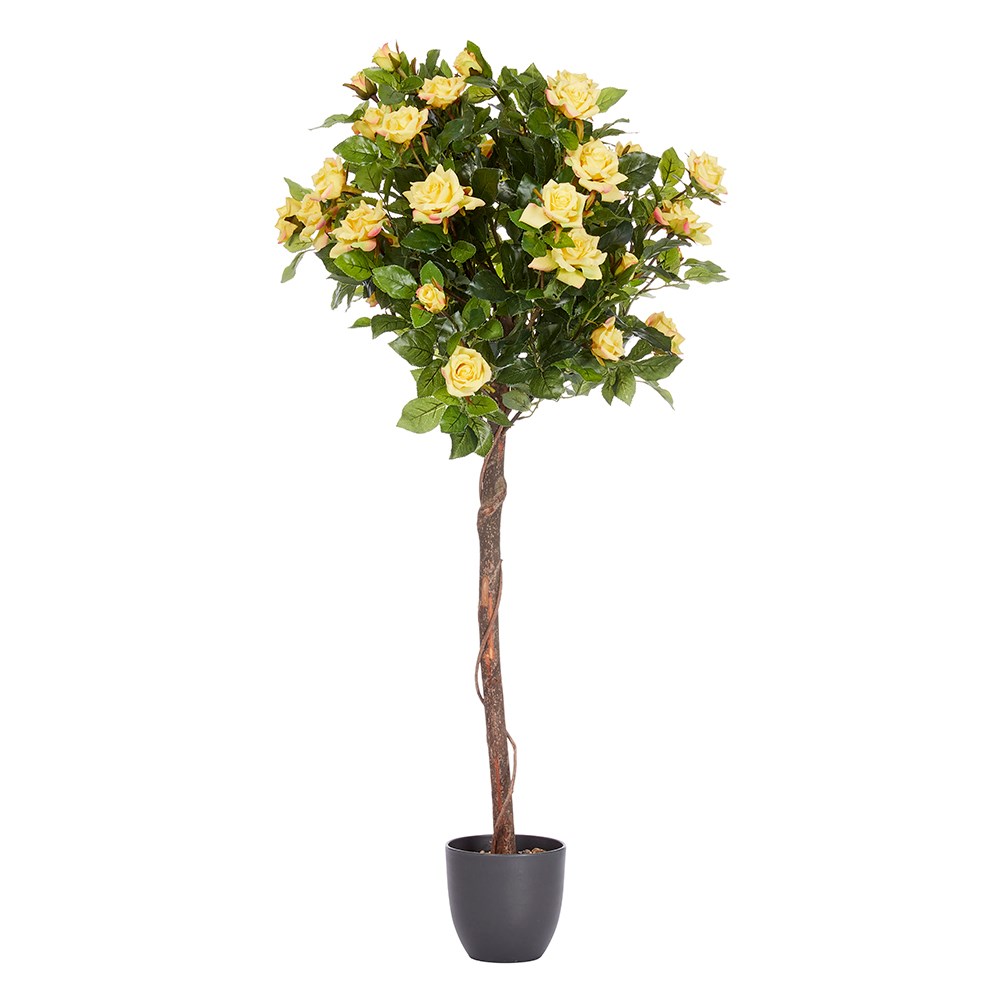 Regent's Roses Sunshine Yellow Artificial Plant 120cm