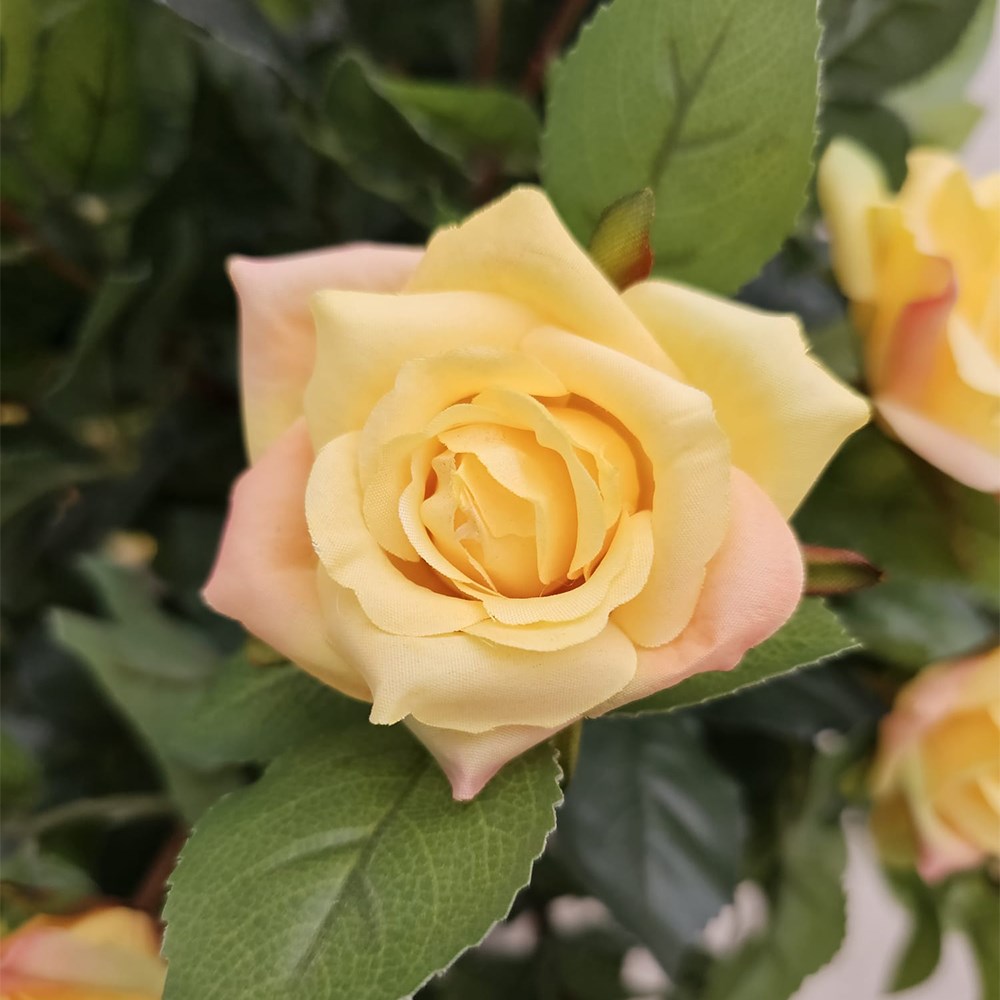 Regent's Roses Sunshine Yellow Artificial Plant 120cm
