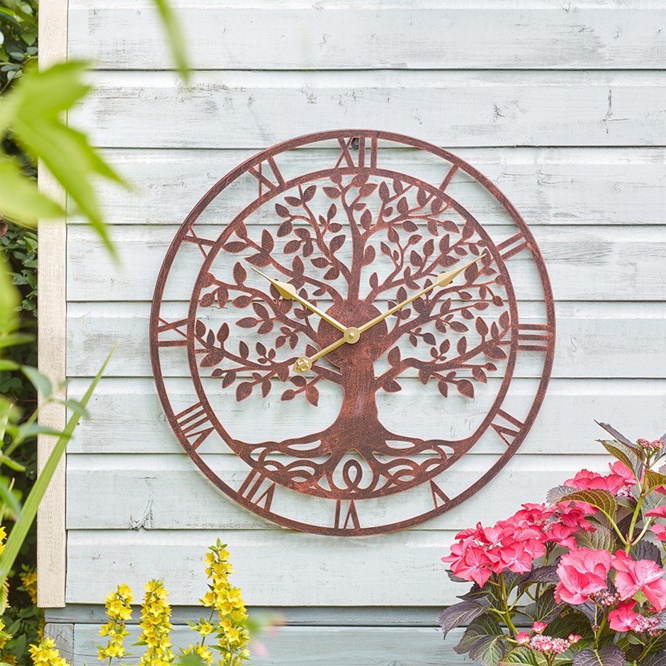 24in Tree of Life Wall Clock | Bronze Finish by Smart Garden