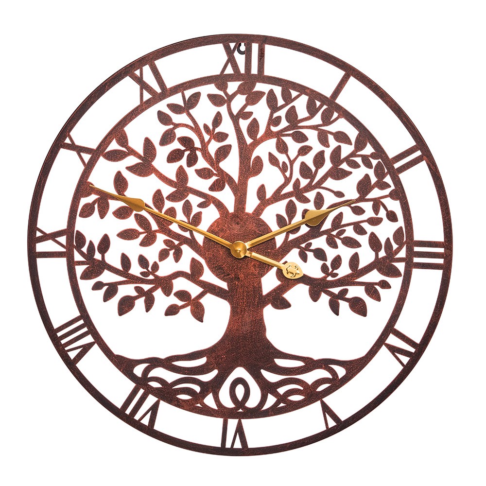 24in Tree of Life Wall Clock | Bronze Finish by Smart Garden
