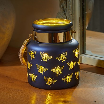 Solar Light Bee Lantern Sapphire Finish by Smart Garden