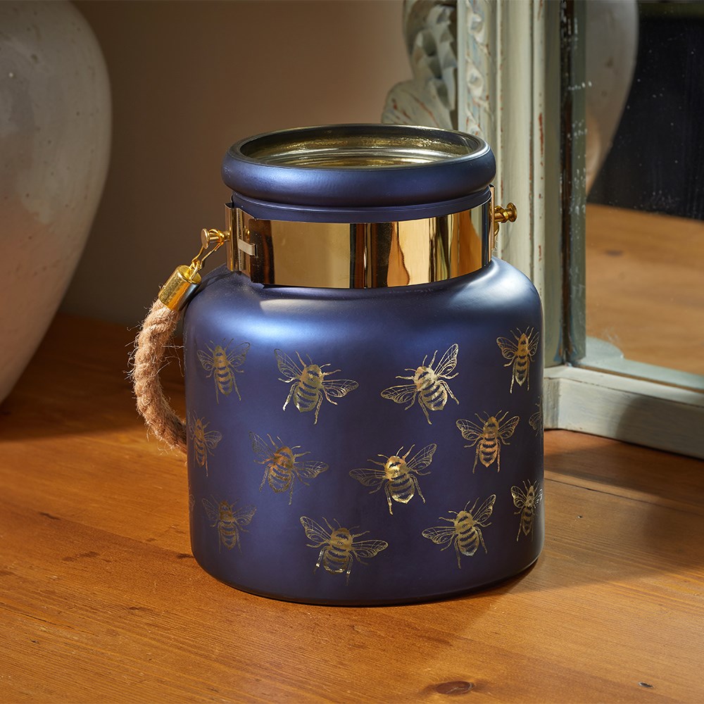 Solar Light Bee Lantern Sapphire Finish by Smart Garden