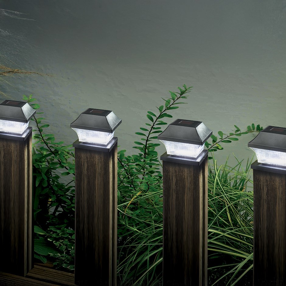 Pack of 4 | 3L Solar Post and Pathway Lights by Smart Garden
