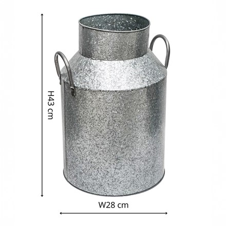 Galvanised Milk Churn Planter | H43cms
