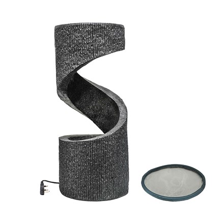 Spiral Granite Water Feature With LED Lights