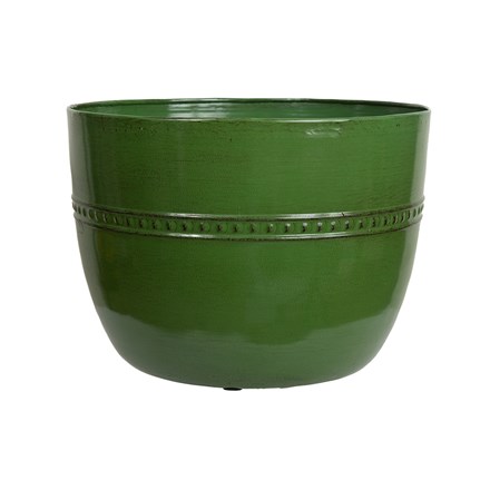 Pair Of Metal Pots | Green | W38cms