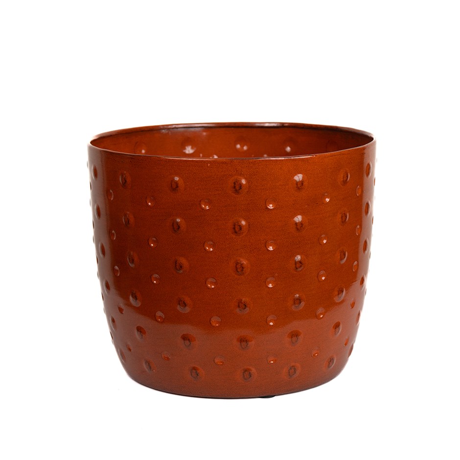 Orange Metal Pot