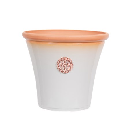 Pair of Chatsworth Round Plastic Planters | Off White