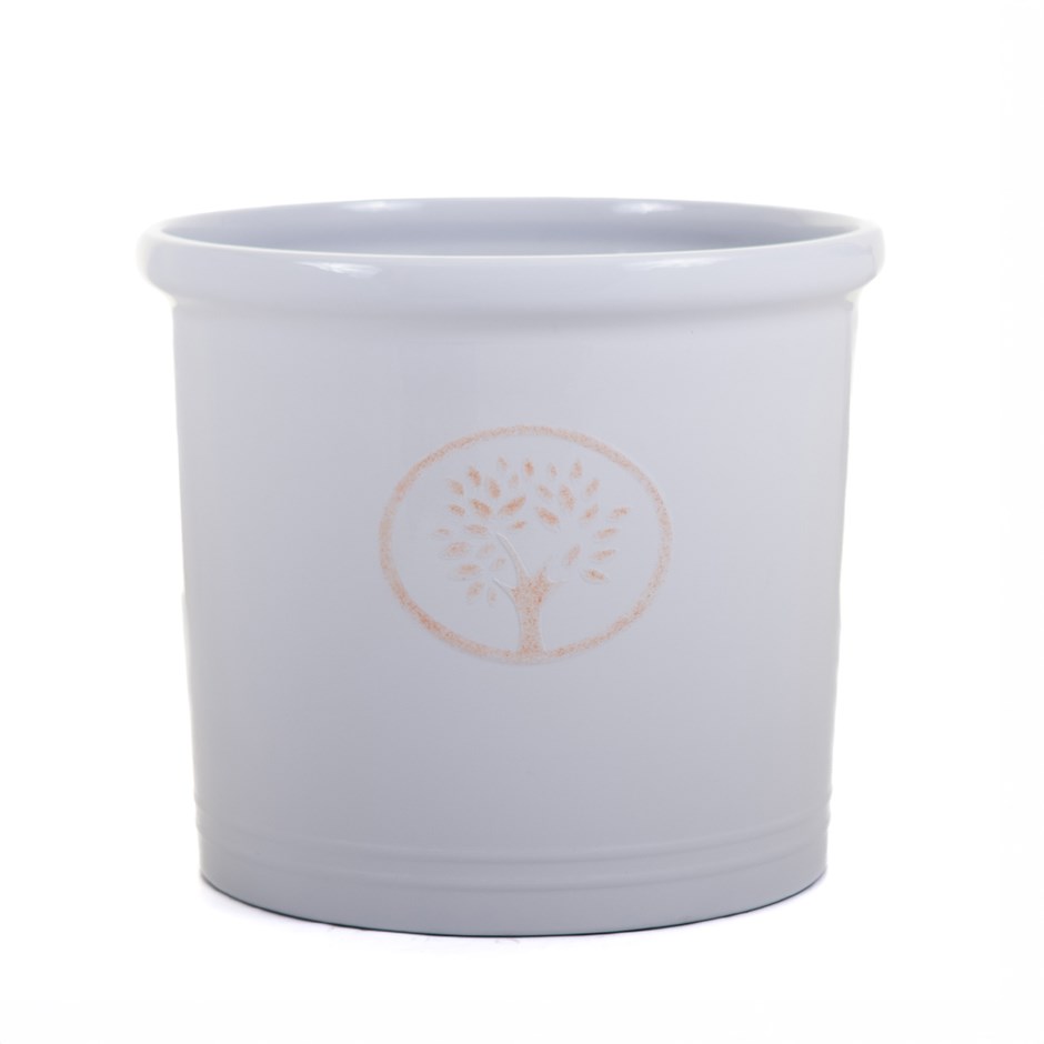 Cotswold Off White Round Cylinder Planter