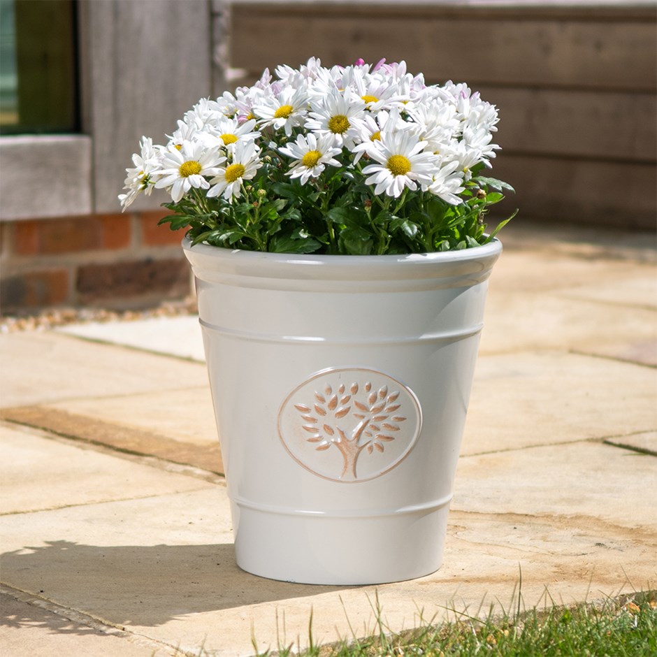 Blenheim Off White Round Planter