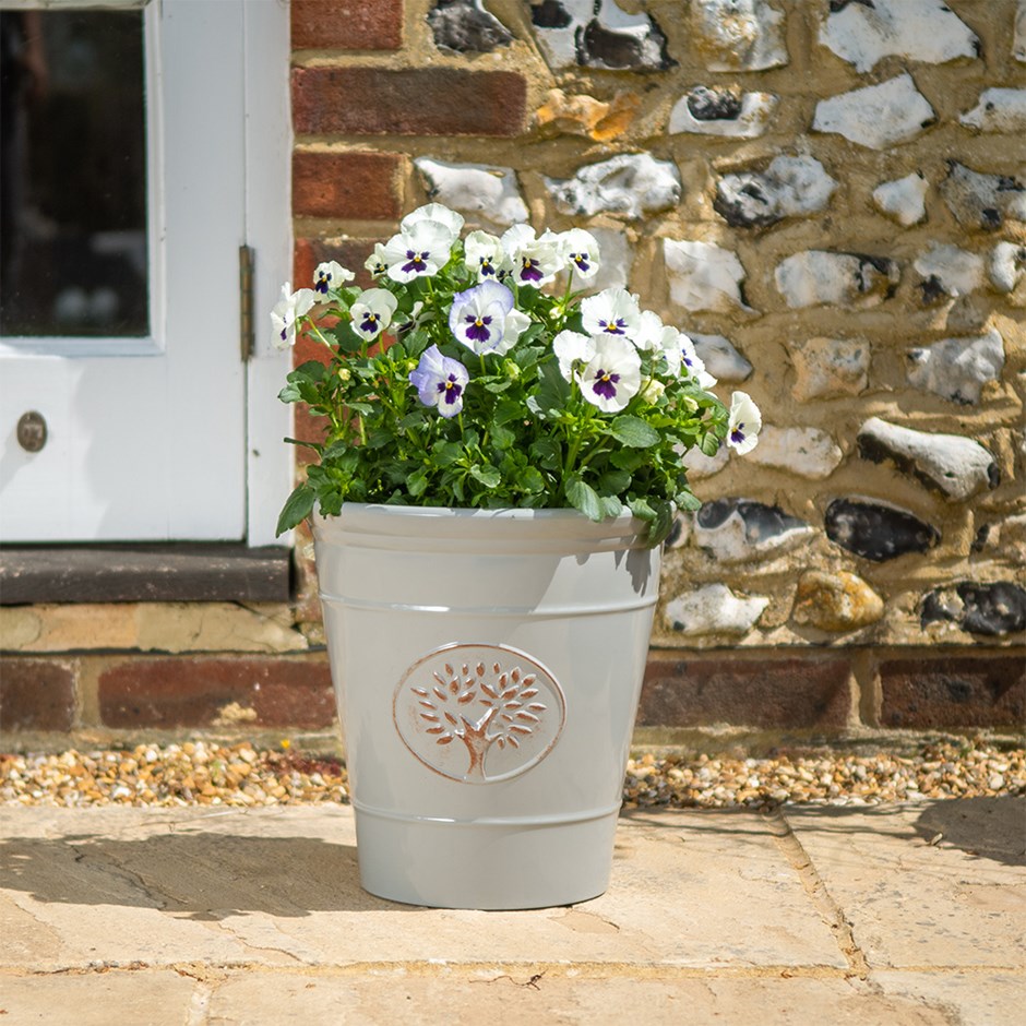 Blenheim Grey Round Planter