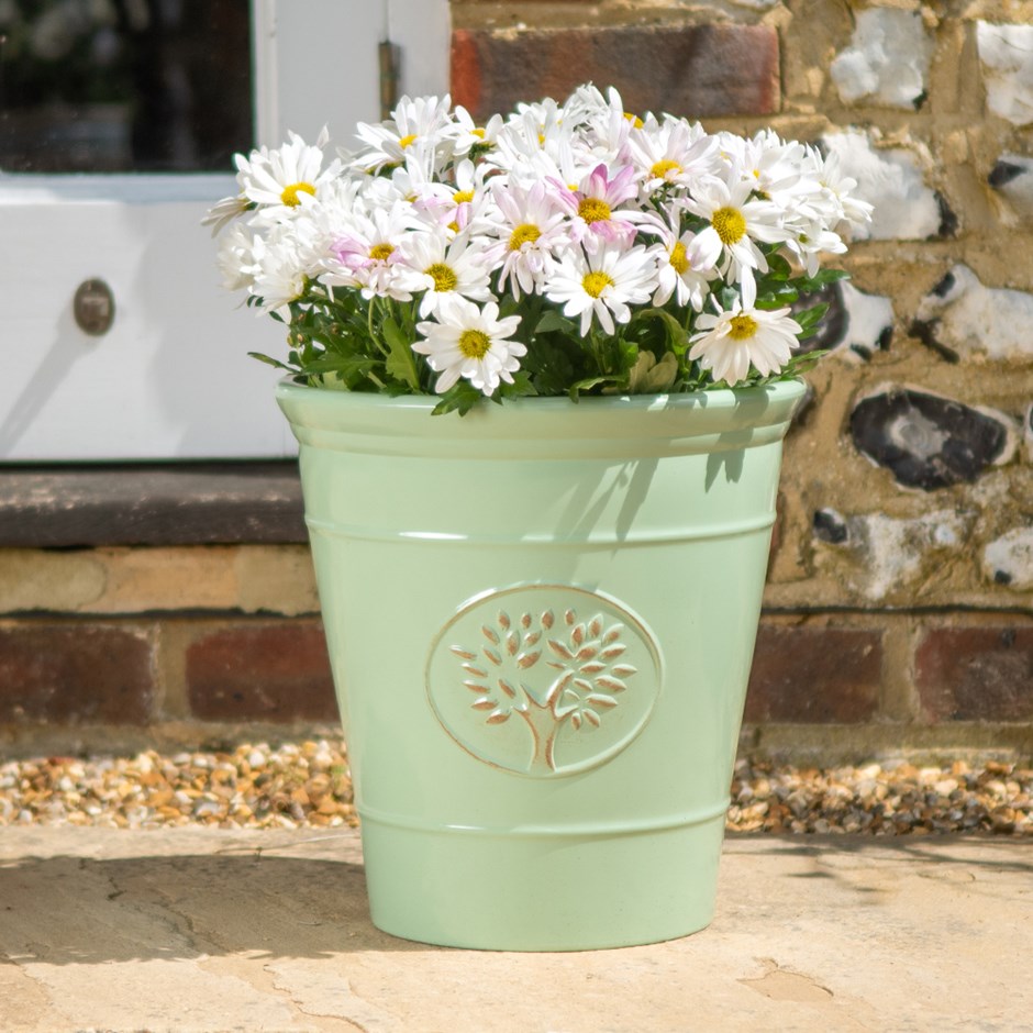Blenheim Green Round Planter