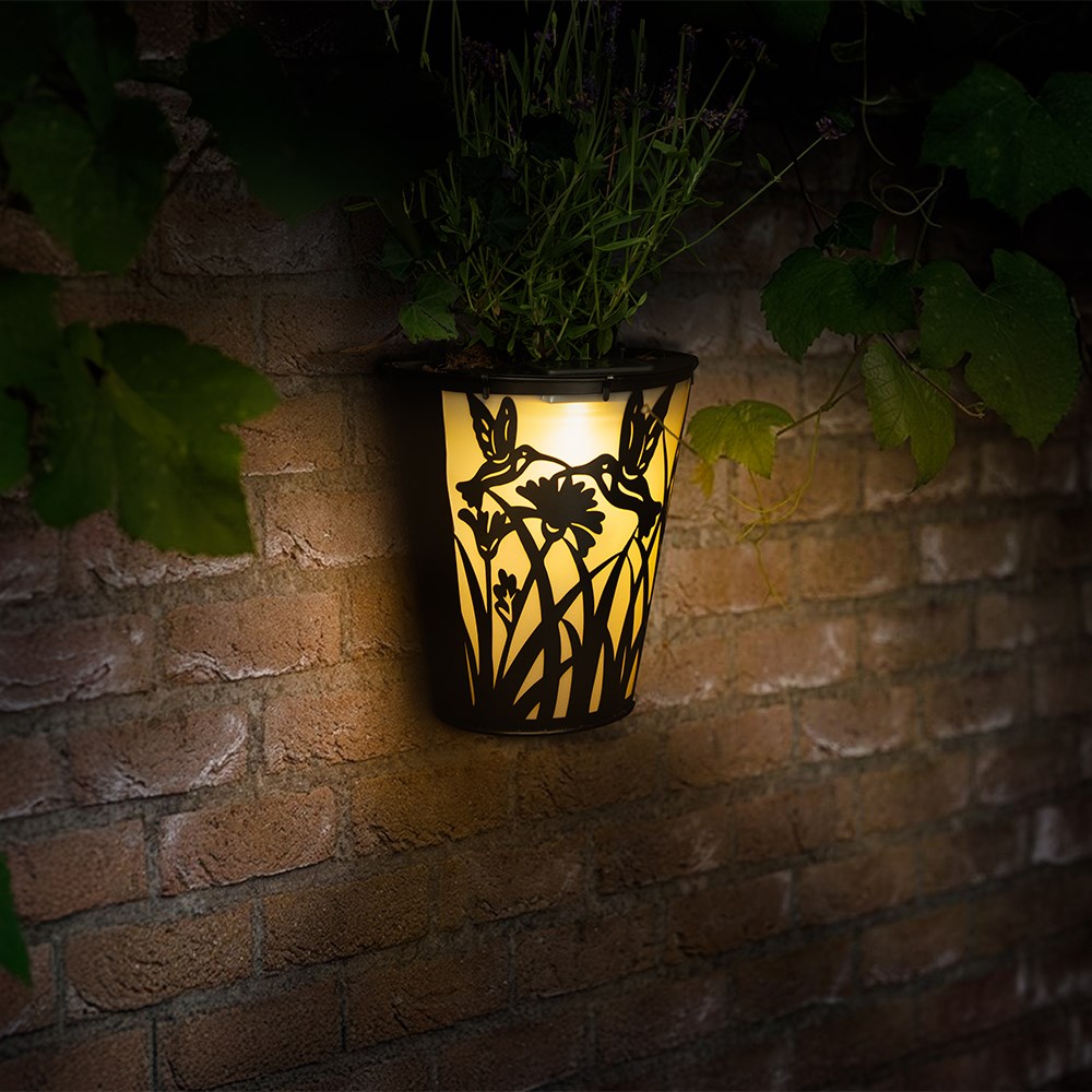 Hummingbird Solar Wall Pot Light (Set of 2)