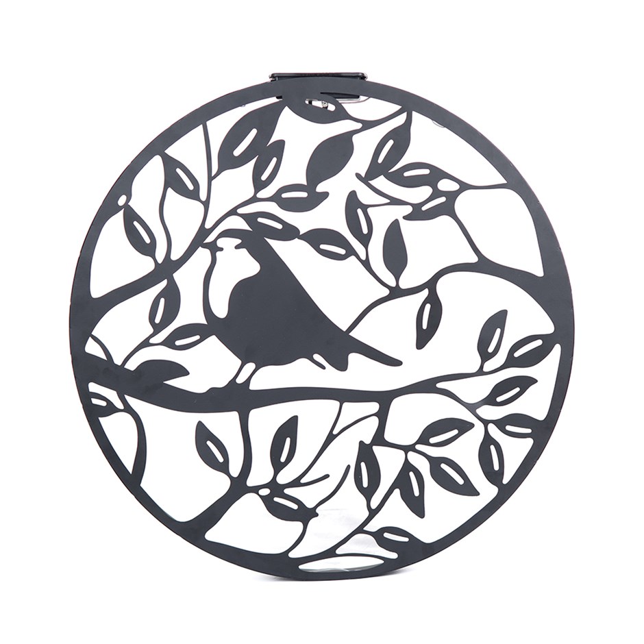 Pair Of Solar Wall Art Decor | Robin Design | H40cms x W40cms