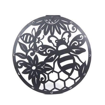 Pair Of Solar Wall Art Decor | Bee Design | H40cms x W40cms