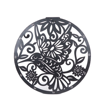Pair Of Solar Wall Art Decor | Hummingbird Design | H40cms x W40cms