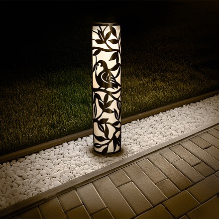 Pair Of Solar Stake Lights | Robin Design | H90cms x W52cms