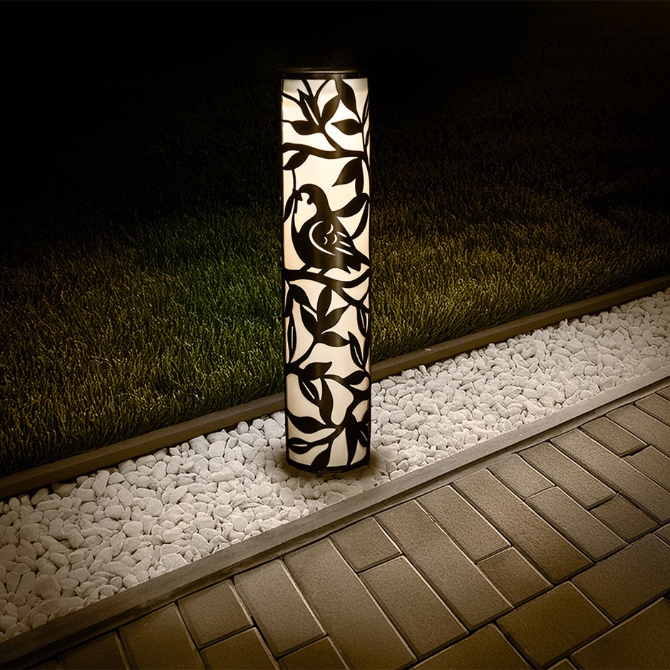 Pair Of Solar Stake Lights | Robin Design | H90cms x W52cms