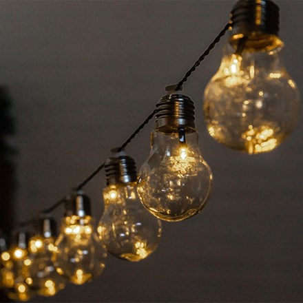 Battery Operated 30 Bulb Festoon String Lights 6 35M Warm White
