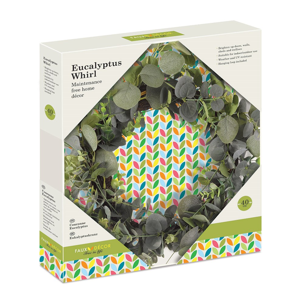 Eucalyptus Wreath Whirl Verde Décor by Smart Garden