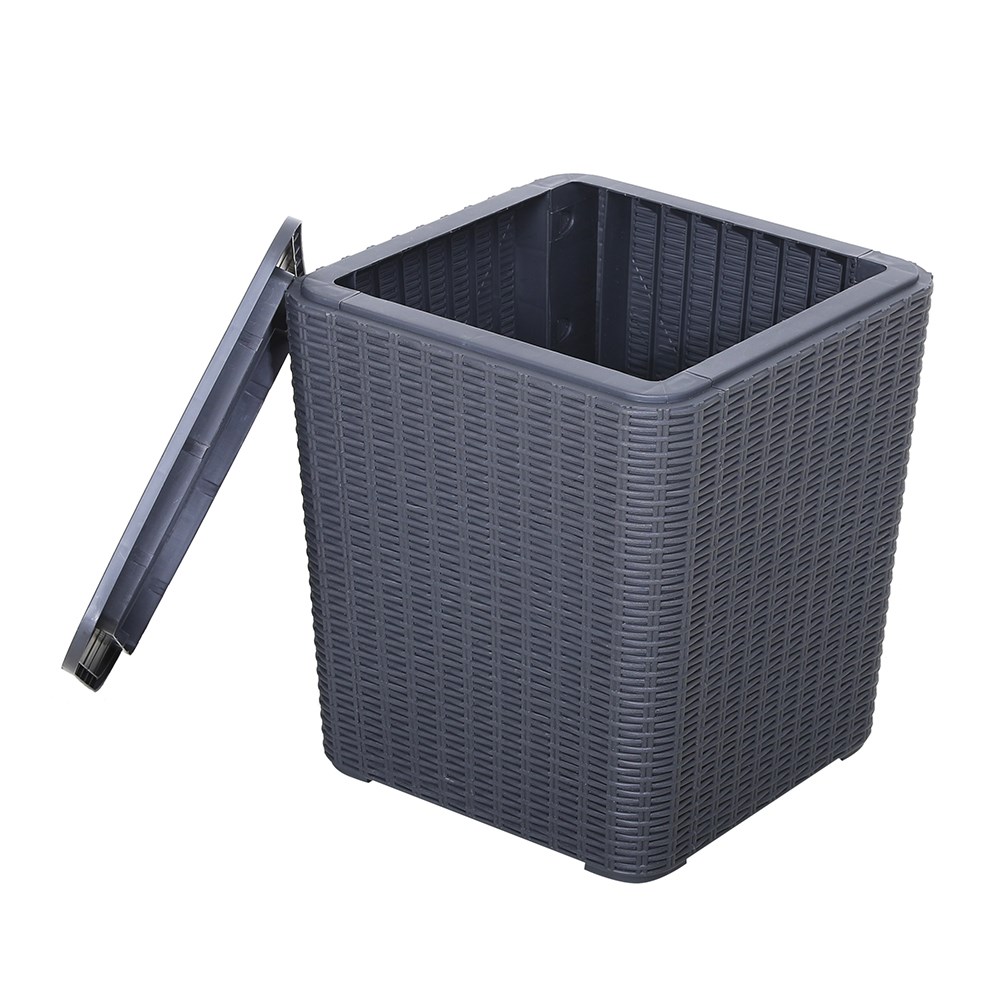 Faro Black Relax Garden Bistro Set | 2 Seater | Polypropylene