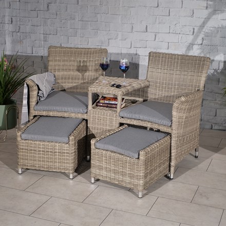 Wentworth Garden Companion Set | 2 Seater | Synthetic Rattan