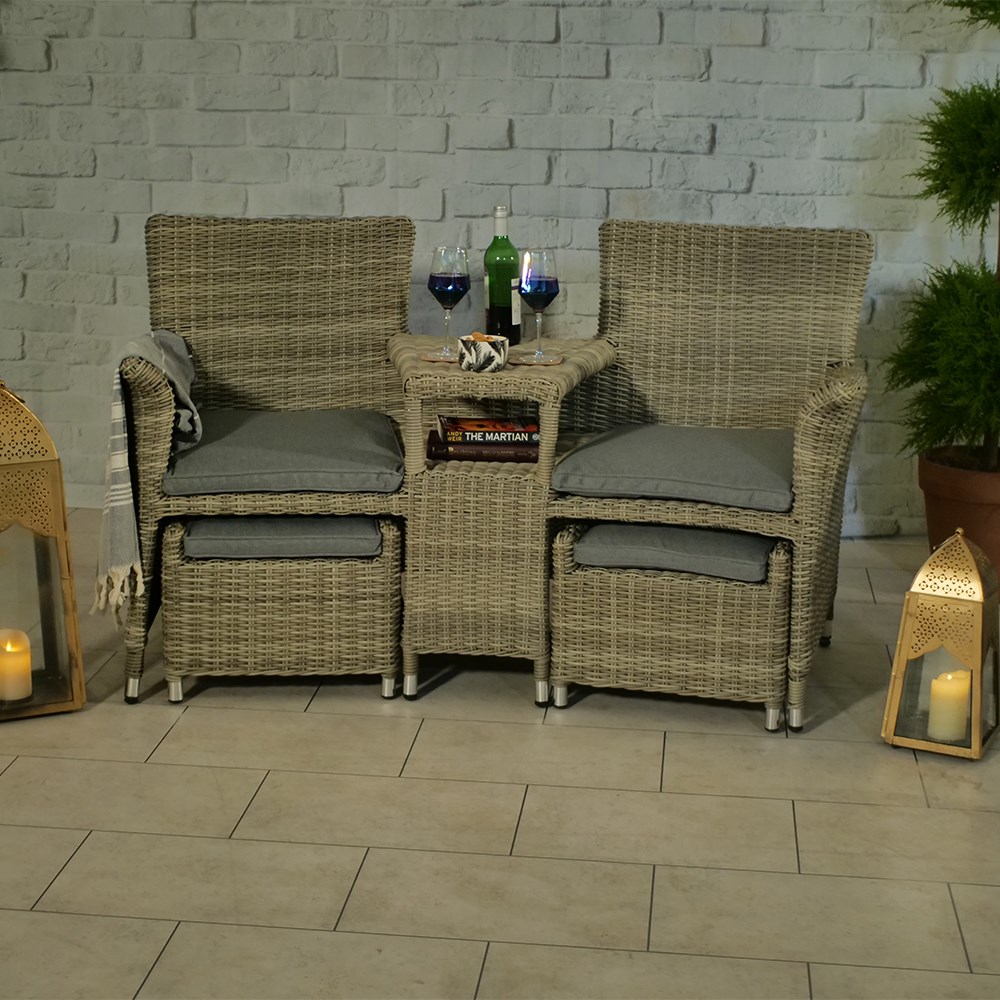 Wentworth Garden Companion Set | 2 Seater | Synthetic Rattan