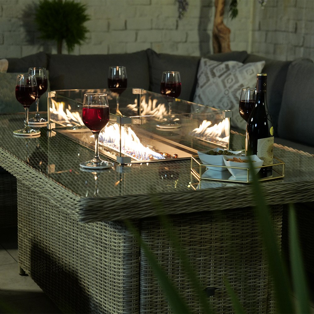 Wentworth Garden Deluxe Modular Corner Dining Set | 8 Seater | Synthetic Rattan