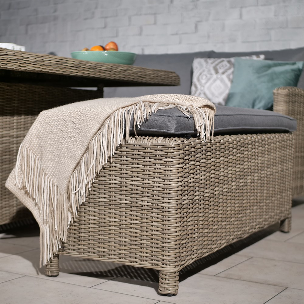 Wentworth Garden Deluxe Modular Corner Dining Set | 8 Seater | Synthetic Rattan