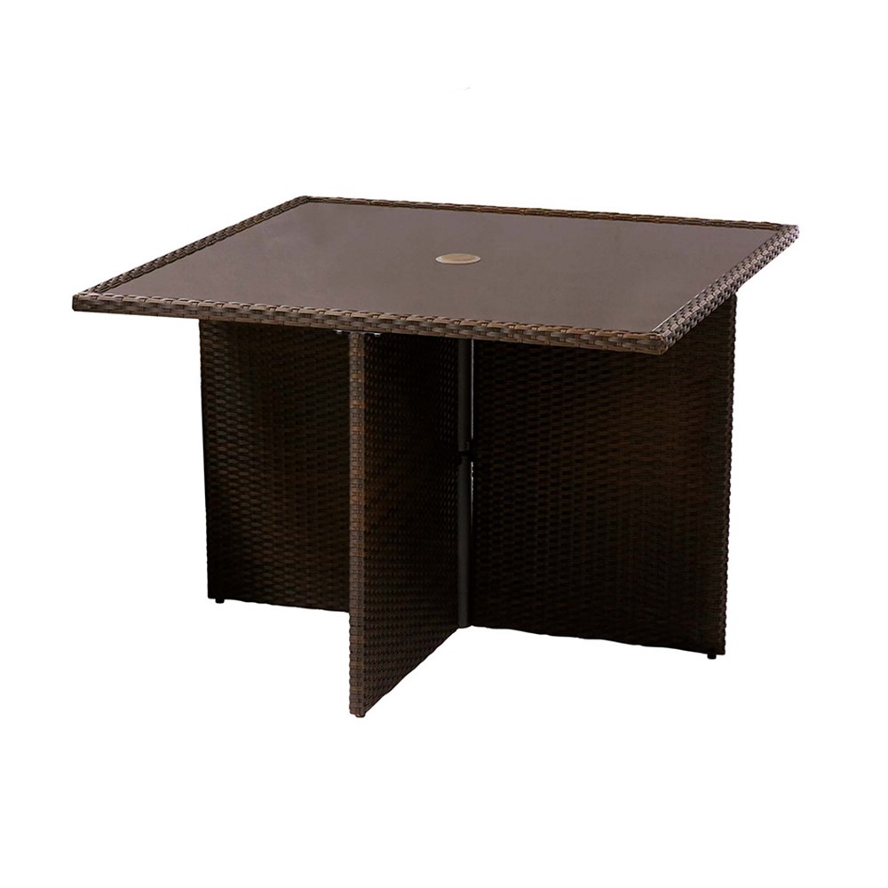 Nevada Garden Brown Cube Set | 4 Seater | Synthetic Rattan