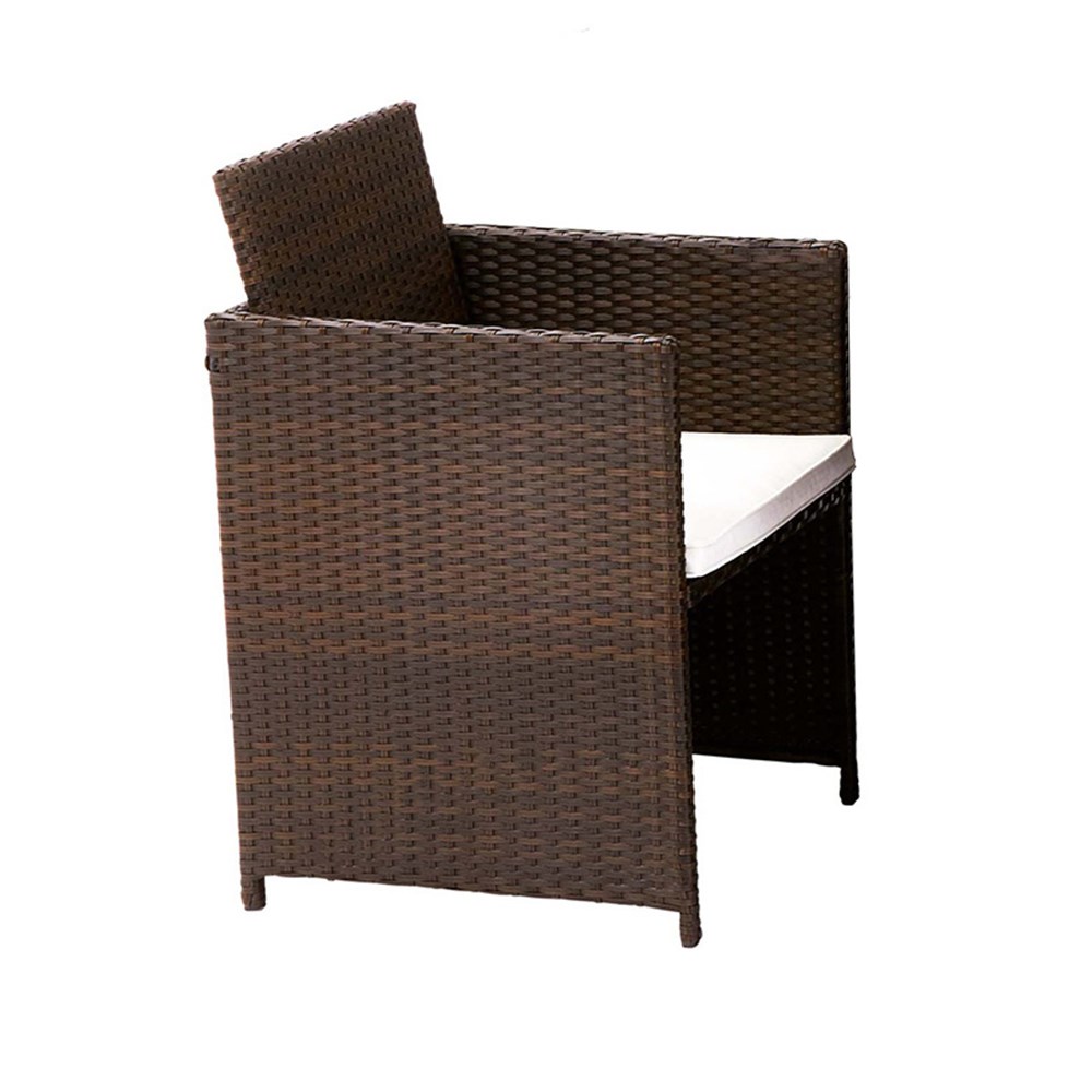 Nevada Garden Brown Cube Set | 4 Seater | Synthetic Rattan