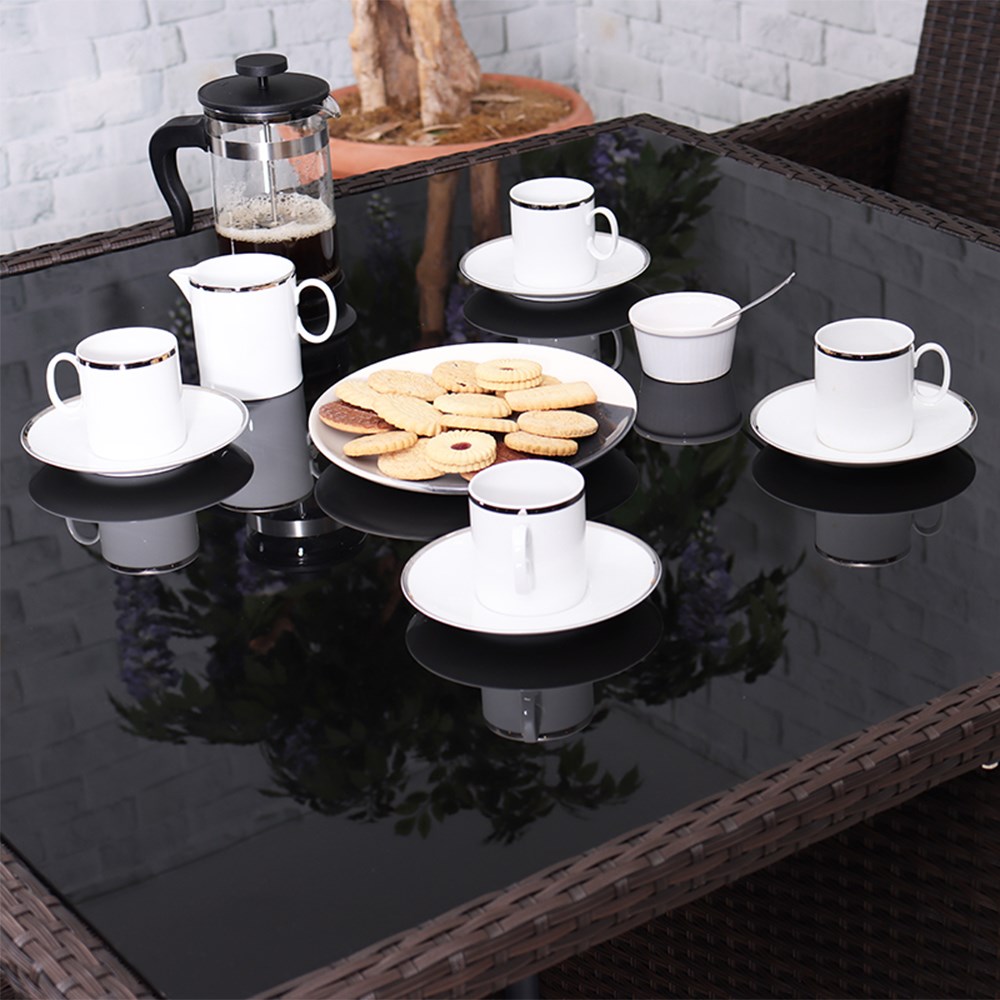 Nevada Garden Brown Cube Set | 4 Seater | Synthetic Rattan