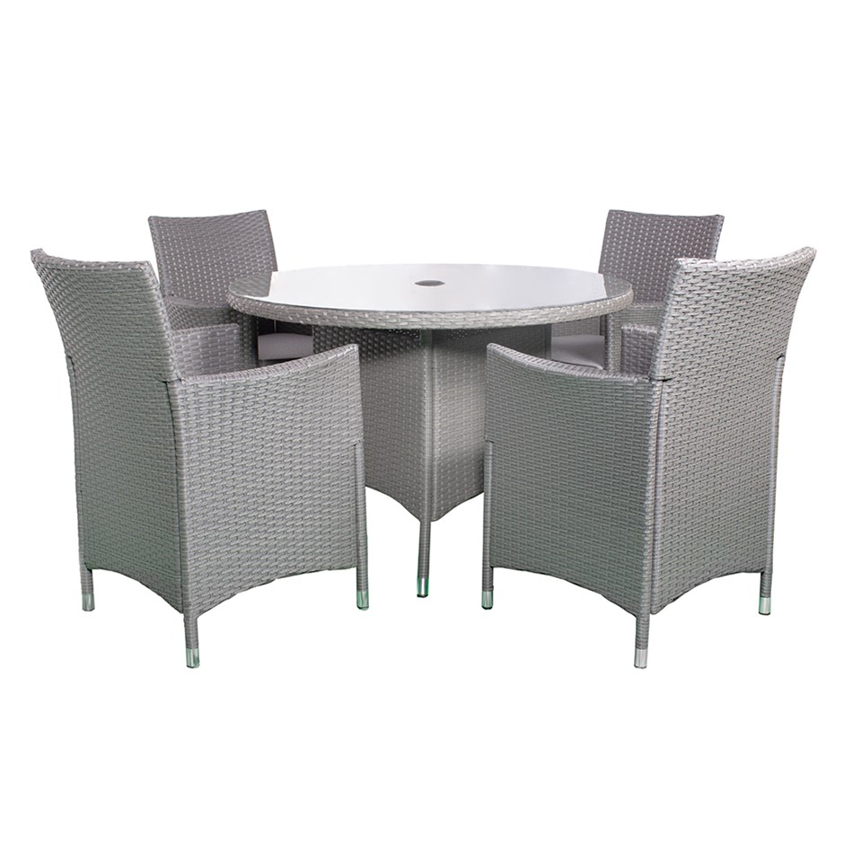 Nevada Grey Round Dining Set