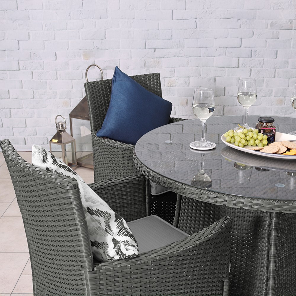 Nevada Grey Round Dining Set