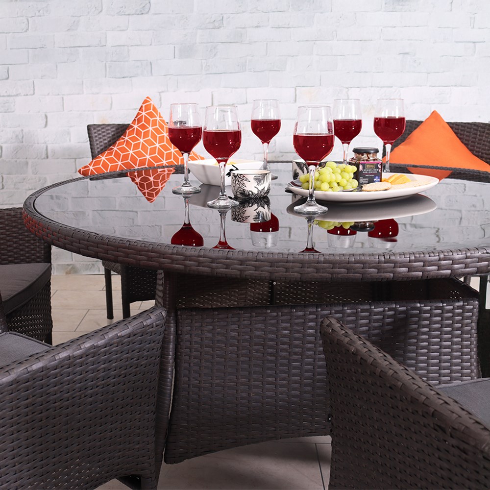 Malaga Garden Stacking Dining Set | 6 Seater | Synthetic Rattan