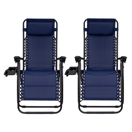 Dark Blue Zero Gravity Garden Relaxer | 2 Pieces | Texylene