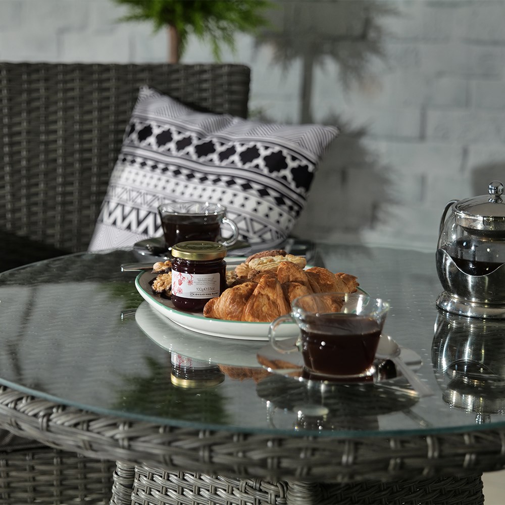 Paris Garden Carver Bistro Set | 2 Seater | Synthetic Rattan