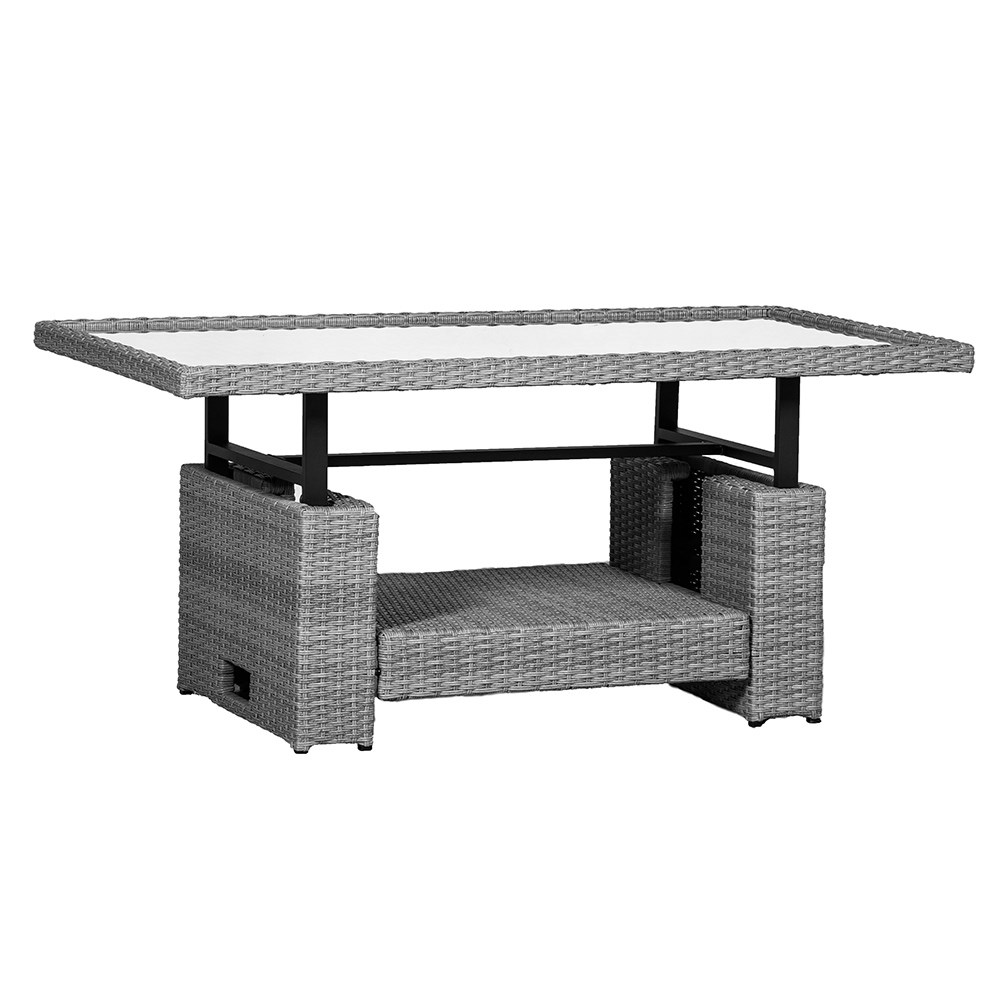 Paris Garden Deluxe Modular Corner Dining Set | 7 Seater | Synthetic Rattan