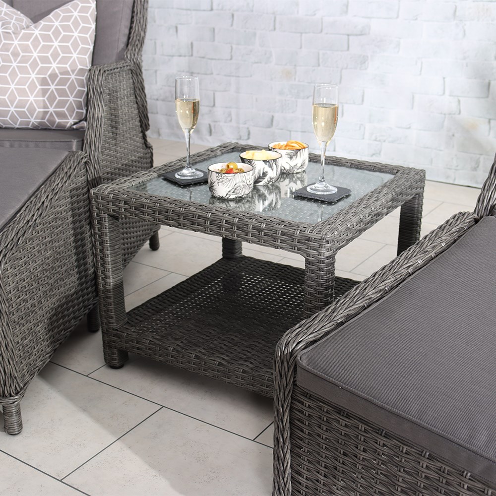 Paris Garden High Back Recliner Comfort Set |  2 Seater | Synthetic Rattan