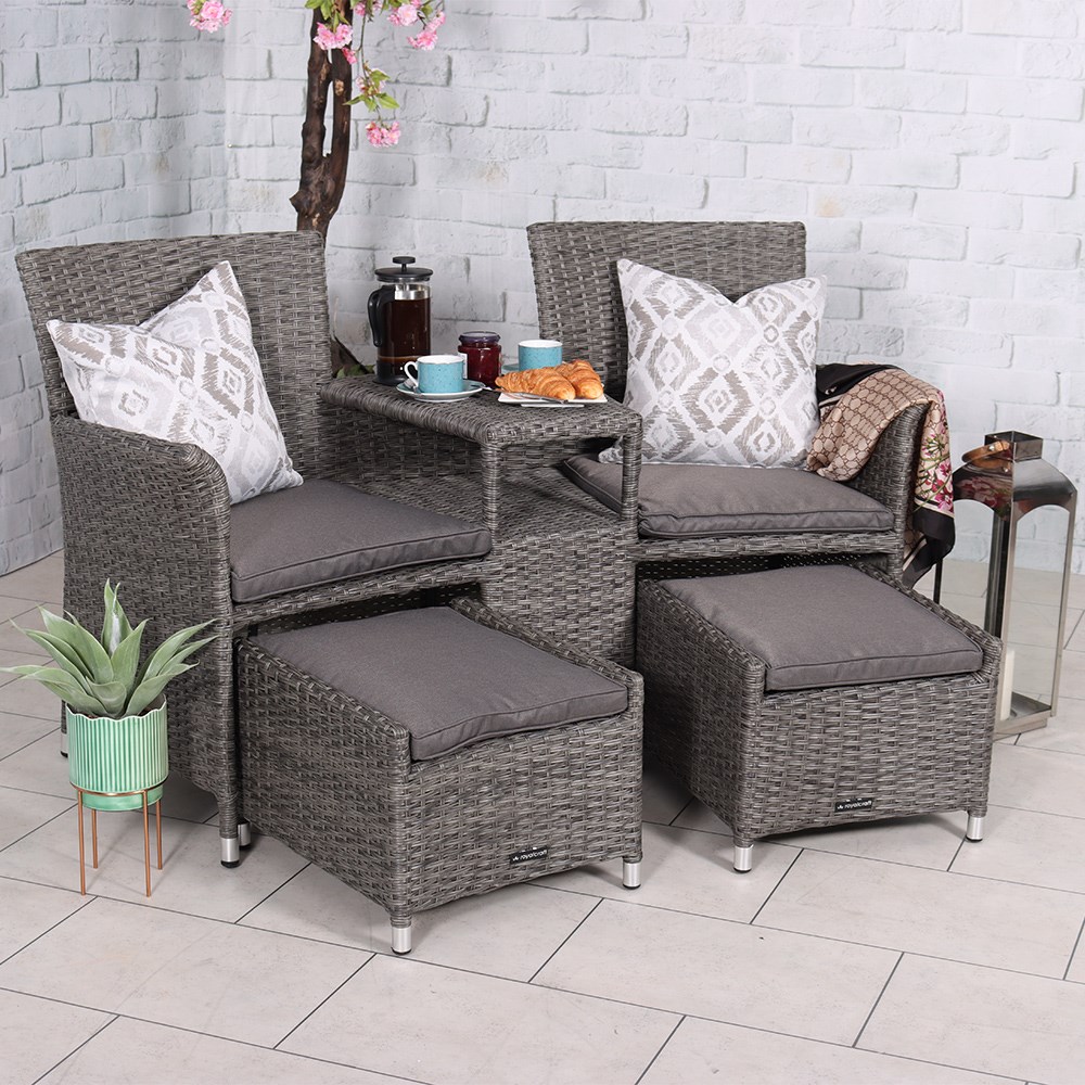 Paris Garden Fixed Companion Set | 2 Seater | Synthetic Rattan