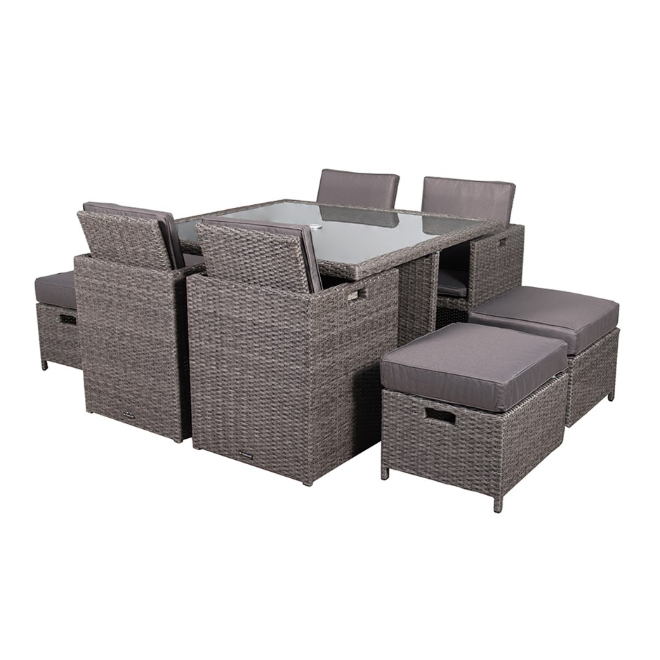 Paris Cube Set | 8 Seater | Synthetic Rattan