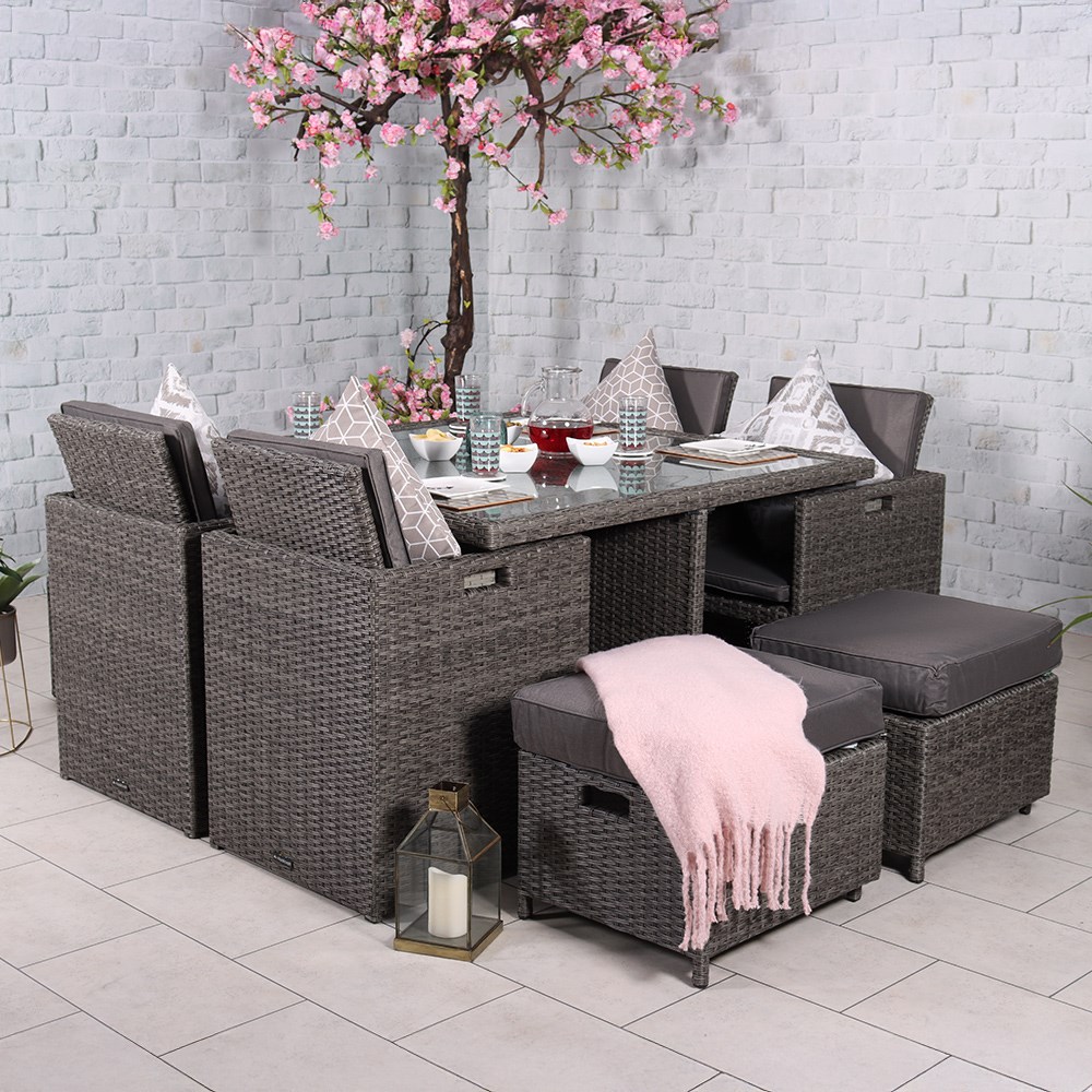 Paris Cube Set | 8 Seater | Synthetic Rattan