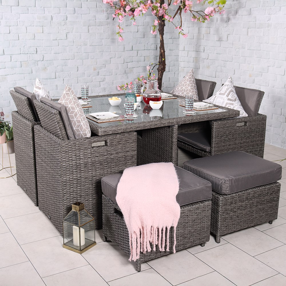 Paris Cube Set | 8 Seater | Synthetic Rattan
