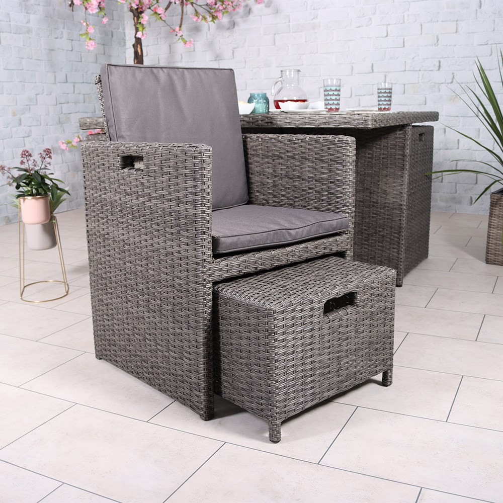 Paris Cube Set | 8 Seater | Synthetic Rattan