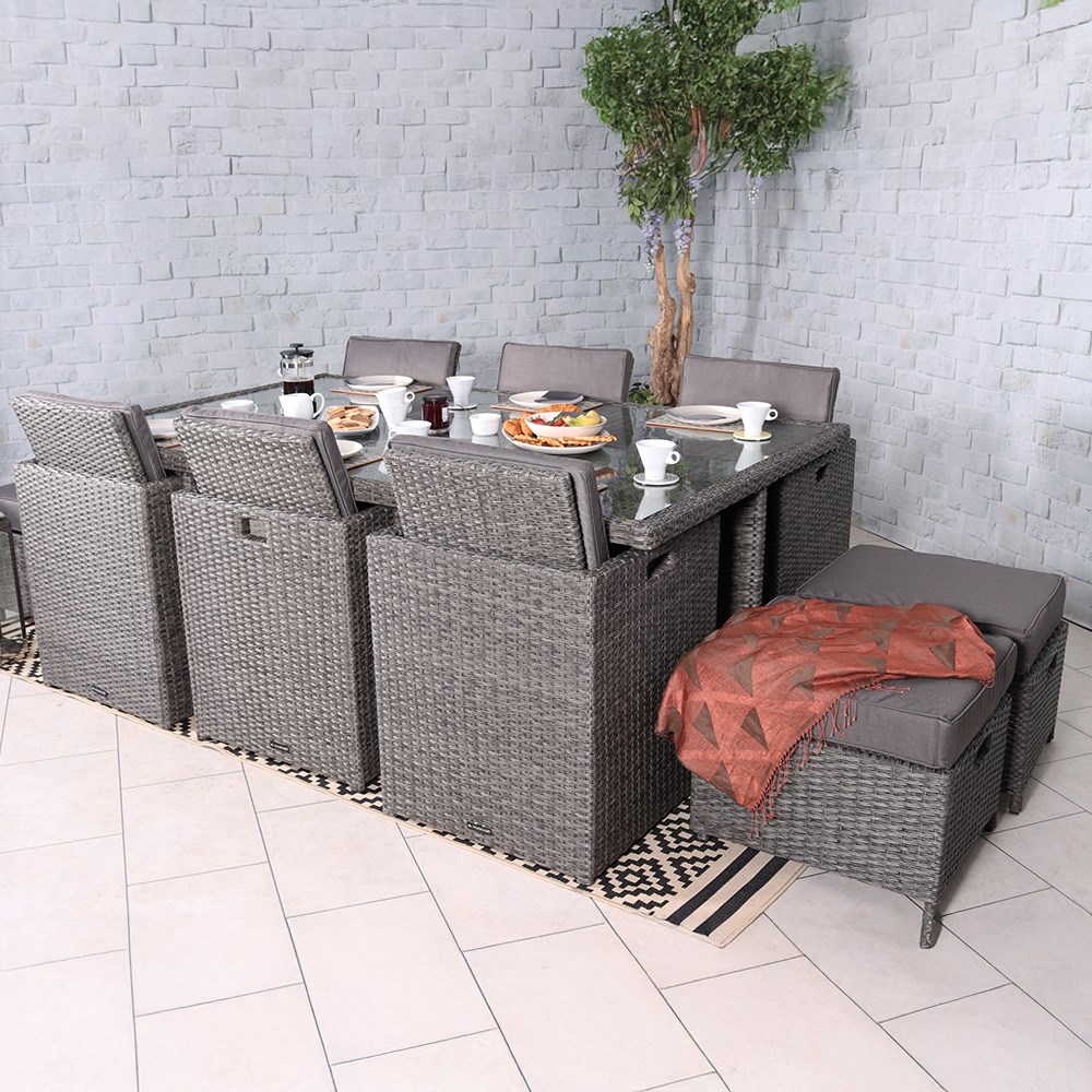 Paris Cube Set | 10 Seater | Synthetic Rattan